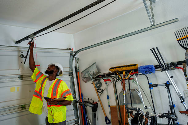Professional Garage Door technician working in Elgin, OR